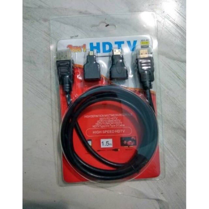 Kabel HDMI 3 in 1 To HDTV Mini HDMI Micro HDMI