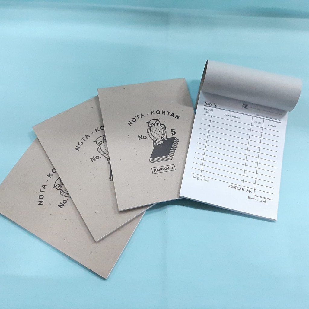 

Buku Nota Kontan AF Burung Hantu Rangkap 2 isi 10 bk 2PLY NO.5 MURAH AFUK NOTA NO. 5 RANGKAP 2 PLY