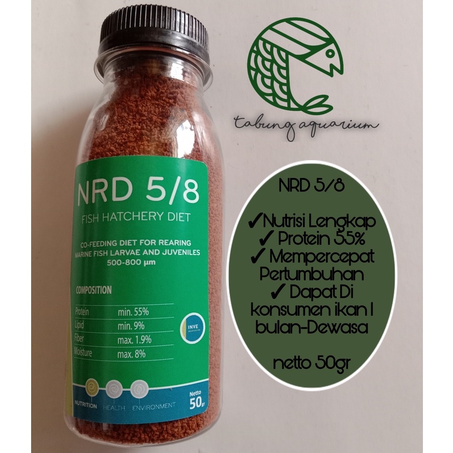 nrd 5/8 50gr pakan ikan hias nrd 500-800 pelet ikan cupang