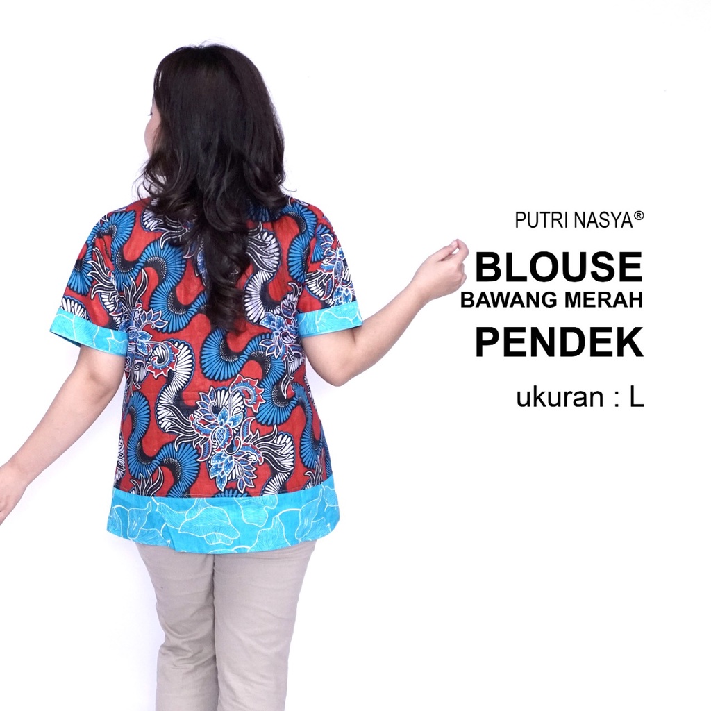 Atasan Batik Jumbo Wanita Kerja Blouse Big Size Batik Wanita S-M-L-XL-2L-3L-4L-5L-6L-7L Blus Jumbo Kerja Seragam Batik / Atasan Batik Kantor Super Big LD 140 Bahan Katun Formal / Pakaian Batik Kekinian Model Terbaru Wanita Trendy Modern