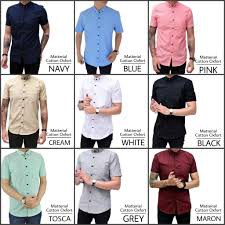 Hem polos lengan pendek brand distro pria dewasa hem cowok matt oxford dan puplin