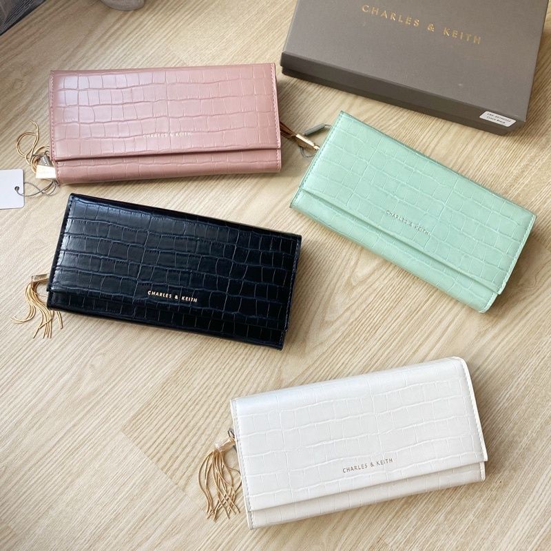 12.12  SALE | CK croc effect tassel long wallet