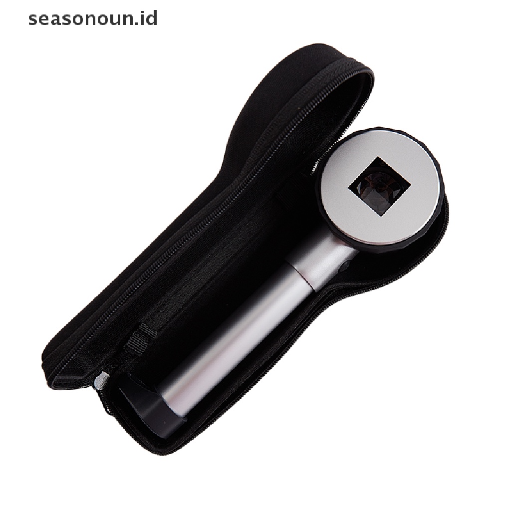 (seasonoun) Kaca Pembesar 10X Dengan Skala Pengukur + Lampu Led