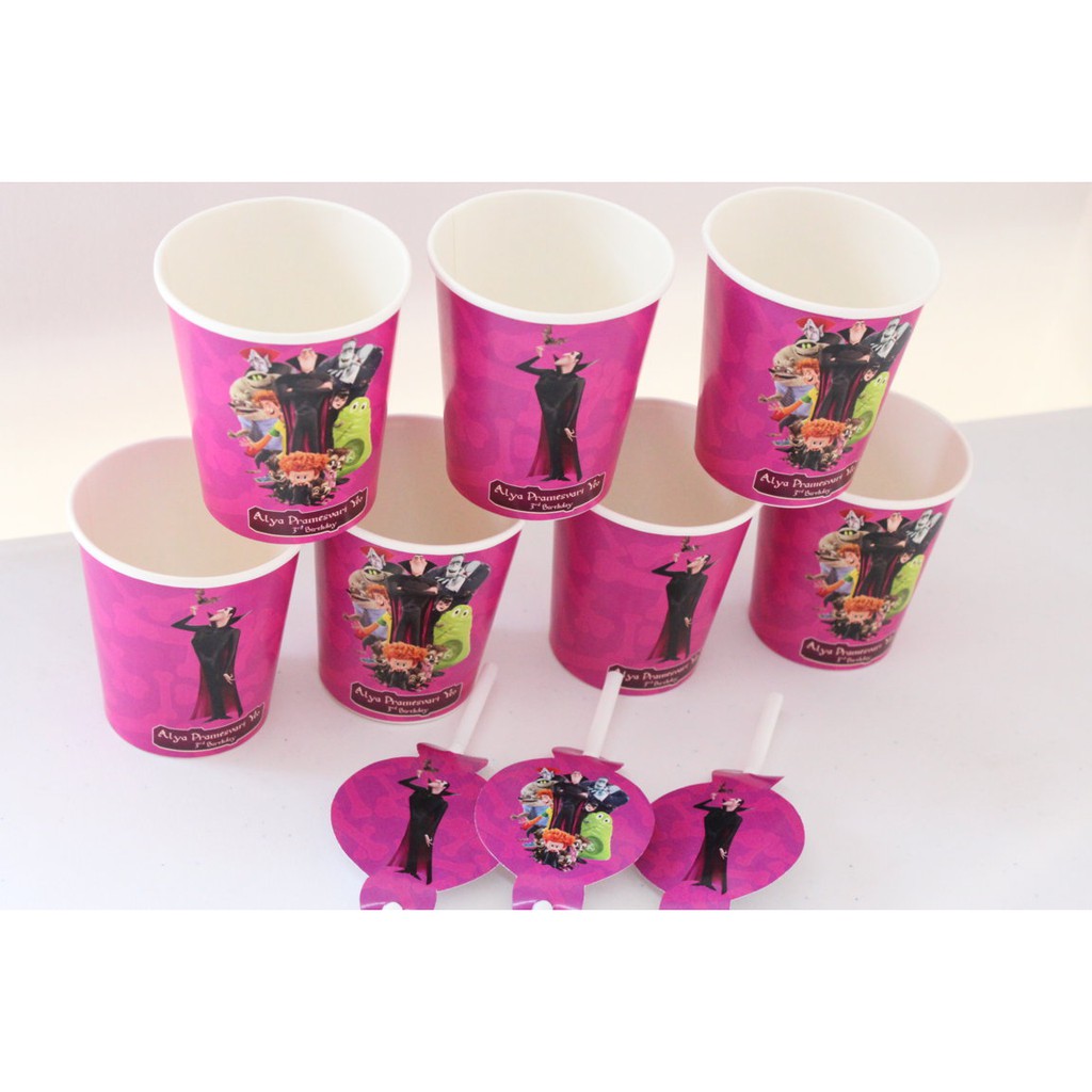 Gelas Kertas Karakter Hotel Transylvania / Papercup Karakter Hotel Transylvania