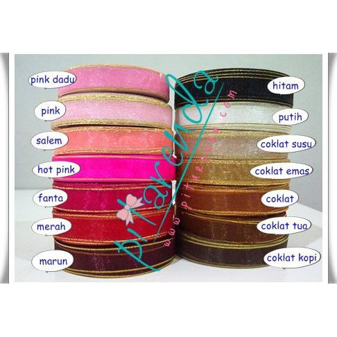 

Pol-403 : Pita Organdi List Emas 1/2 Inch (Per Meter)