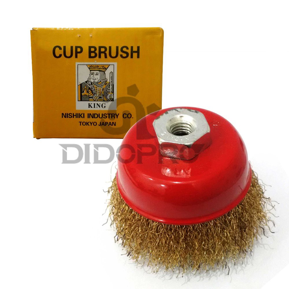 Sikat Kawat Mangkok 3&quot; Kuningan / Cup Brush Gerinda KING