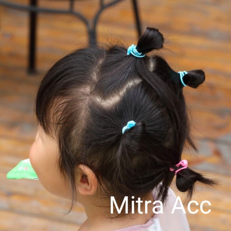 Ikat Rambut Anak isi 50pcs Karet Pita Rambut Aksesoris Anak