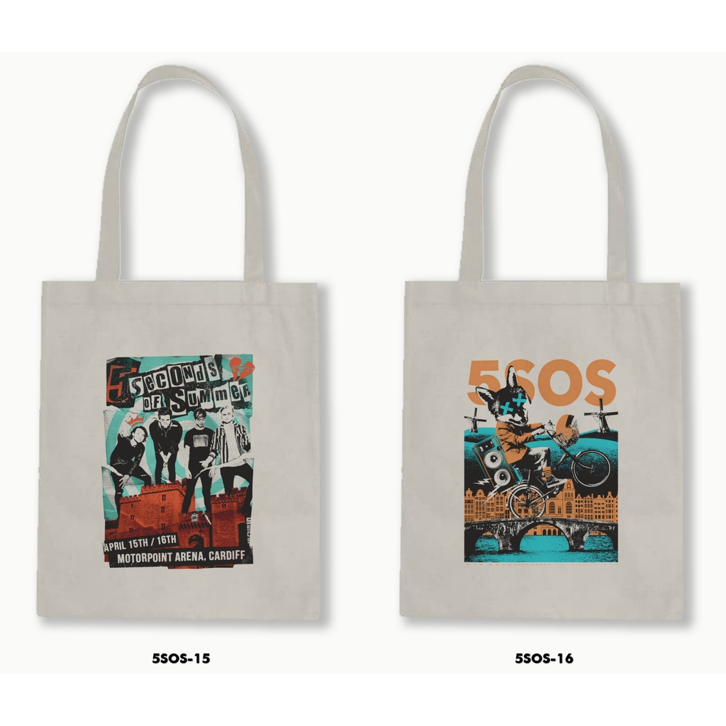 TOTE BAG BLACU  - 5 SECOND OF SUMMER / 5SOS 01