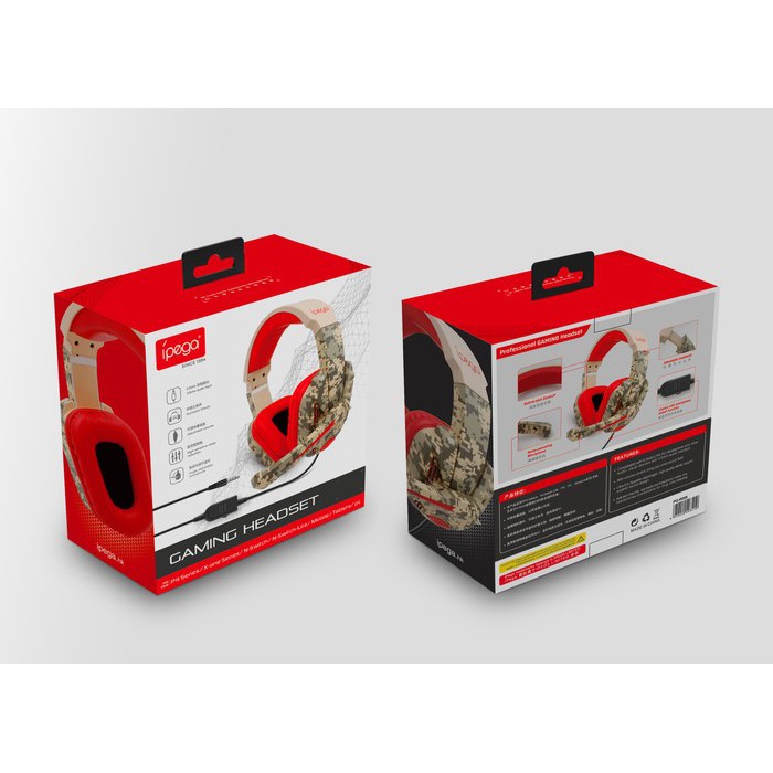 Ipega PG-R005 Headset Gaming dengan Kabel untuk Switch PS4 PC Xbox One ORIGINAL IPEGA