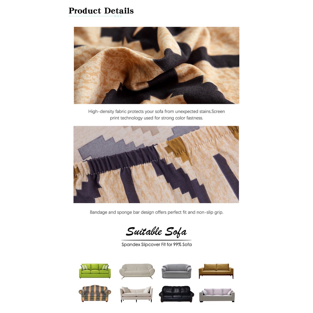 [dan tongkat busa]Cover Sofa Sarung Sofa 1/2/3 Seater Sofa Cover Elastic Sarung bantal sofa Cushion Protector Covers