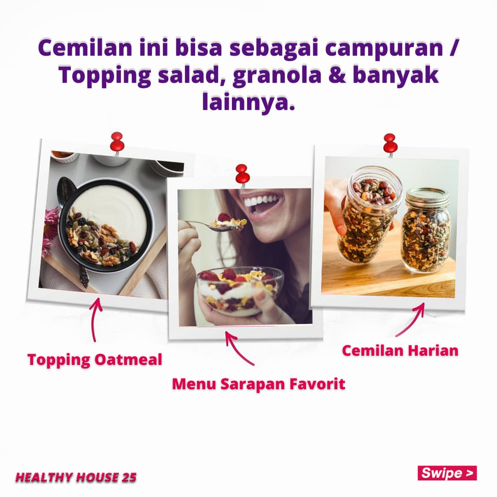 Savior Snack Cemilan Diet Topping Oatmeal Untuk Sarapan Makanan Sehat Untuk Diet Tidak Bikin Gendut