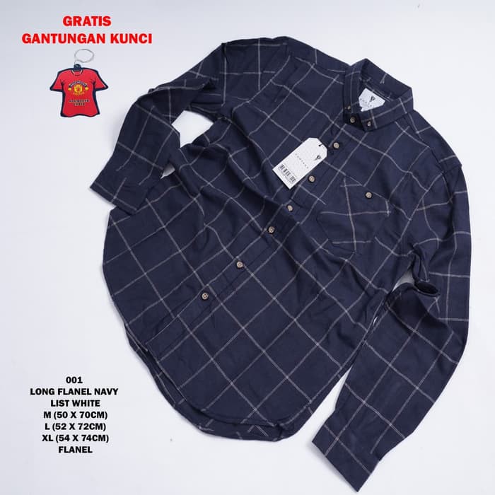 Kemeja Cowok Kasual Pria Keren Murah Croft & Barrow Classic Fit 4338PL  Flanel Lengan Panjang Hitam