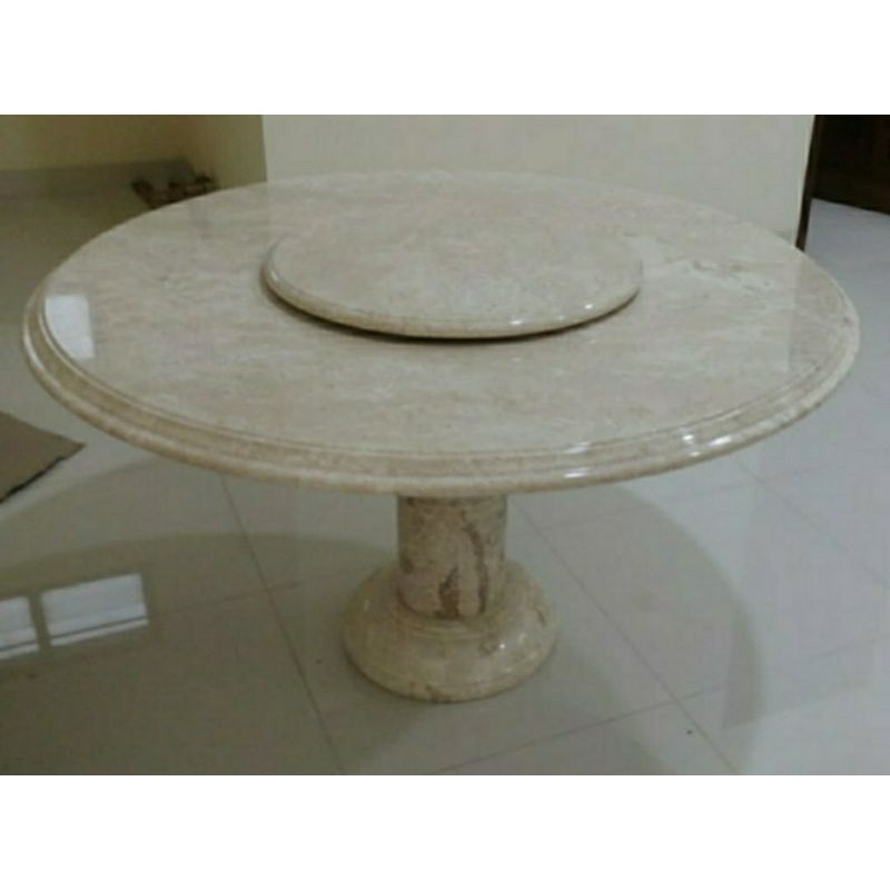 Meja Putar Batu Marmer