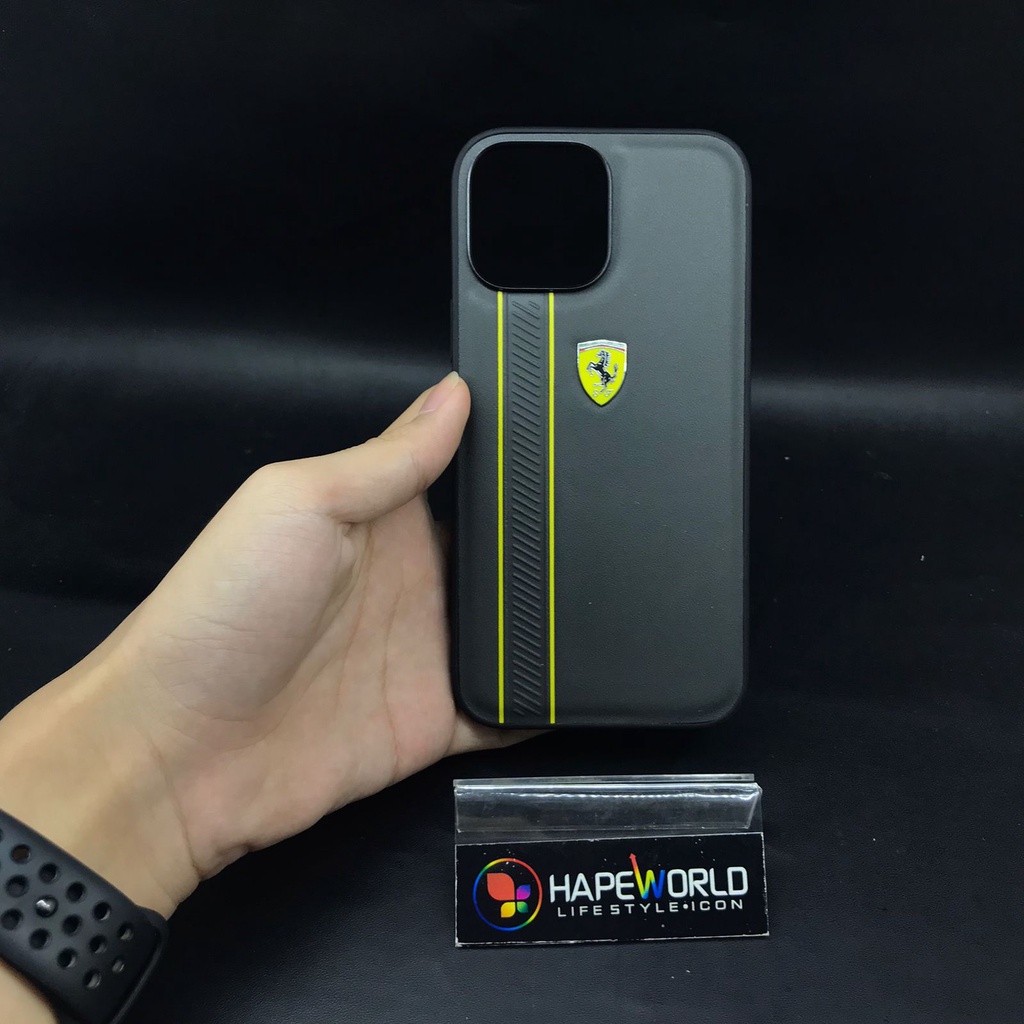 PREMIUM CASE SCUDERIA FERRARI LTR DBS LN IPHONE 13 PRO MAX GREY-PREMIUM