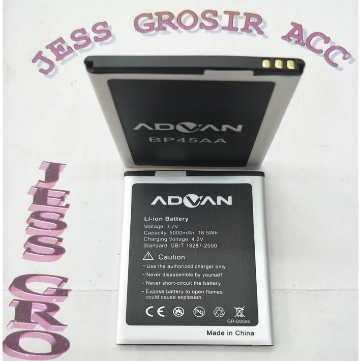 Baterai Battery ADVAN Vandroid BP45AA BP-45AA S45D S-45D Double Power - Hitam