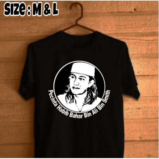 KAOS BAJU COMBED 30S HABIB BAHAR   MODEL LOGO BULET ISLAM DAKWAH ULAMA