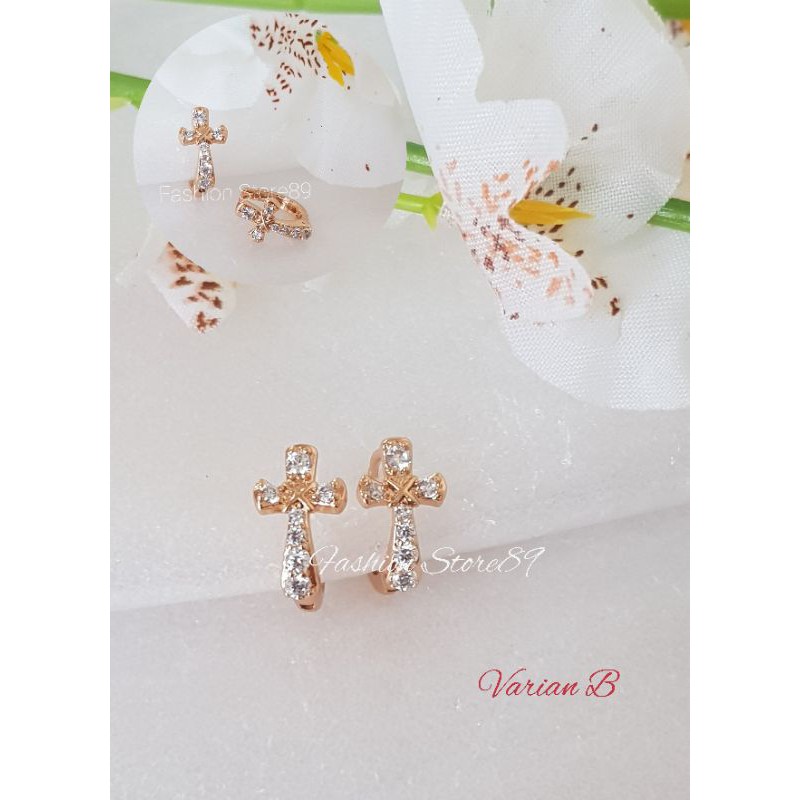 Ready import  Anting Jepit Salib Xuping merk Xuping Bestquality kualitas xuping terjamin bestseller