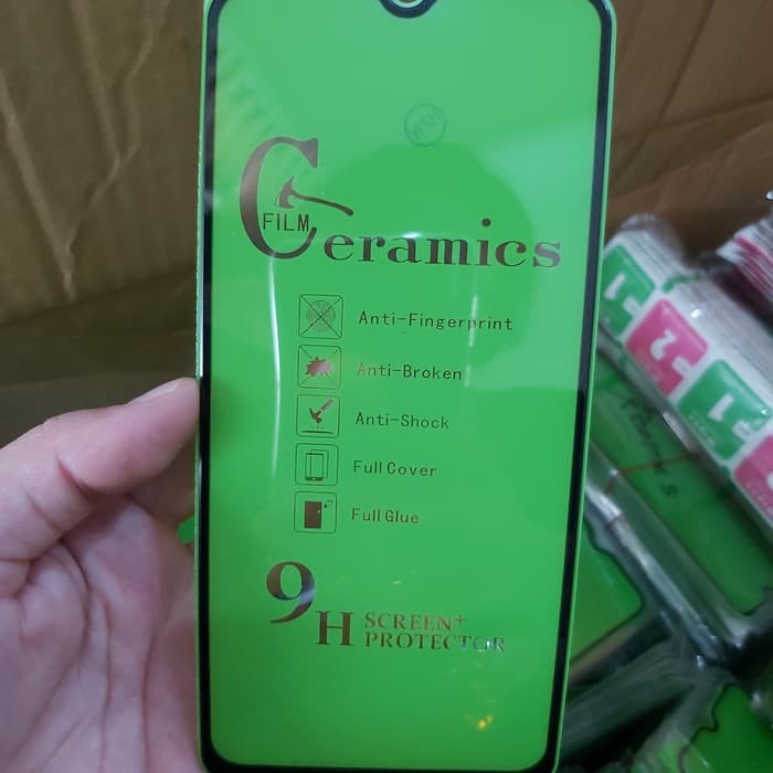 Tempered Glass Ceramic Hijau Film Full Layar For Samsung J5 PRO/M10/J6 Prime/A81/A20S Full Cover[SS]