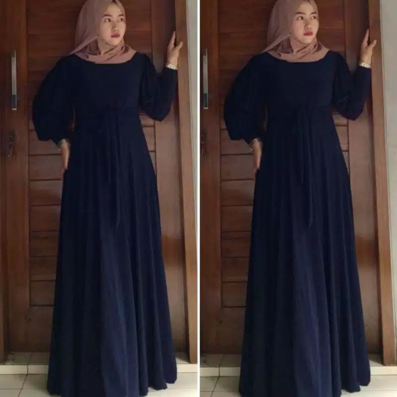 LM-GAMIS JERSY /GAMIS TANGAN MODEL BALON/GAMIS JERSY KOREA/GAMIS TERLARIS/GAMIS WANITA TERBARU