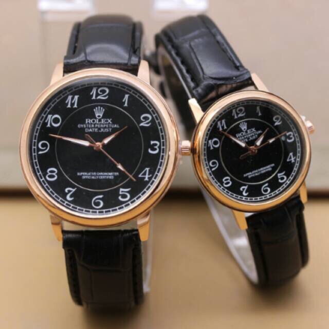 Jam Tangan Rolex Couple / Pasangan Simple Elegant Mewah