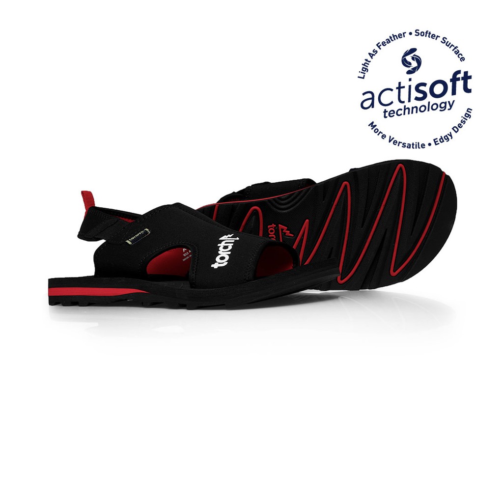 Torch Sandal Activsoft Arrafa Hitam Merah