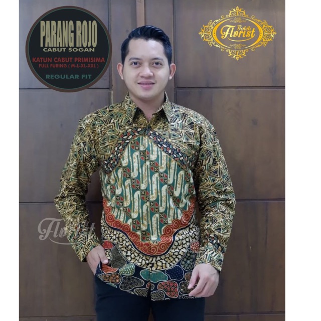 Kemeja Batik PARANG ROJO CABUT SOGAN FULL FURING Ori Solo