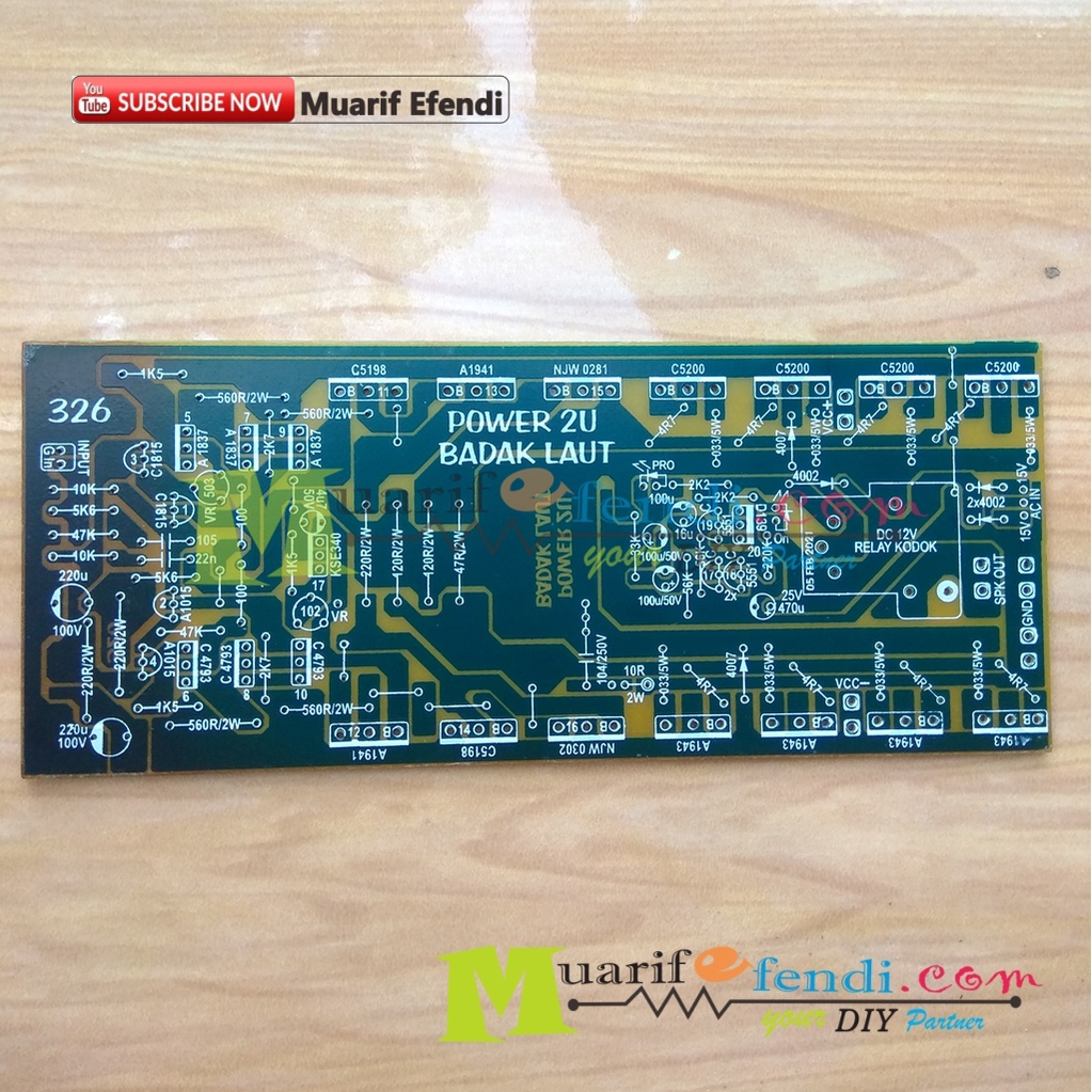 PCB Power Amplifier NKRI Badak LAUT Bostrap 2U 20cm SUB LOW 326