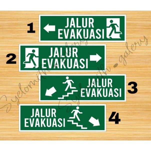 

HARGA MURAH STIKER JALUR EVAKUASI WATERPROOF/ STIKER EMERGENCY EXIT ❁ 871