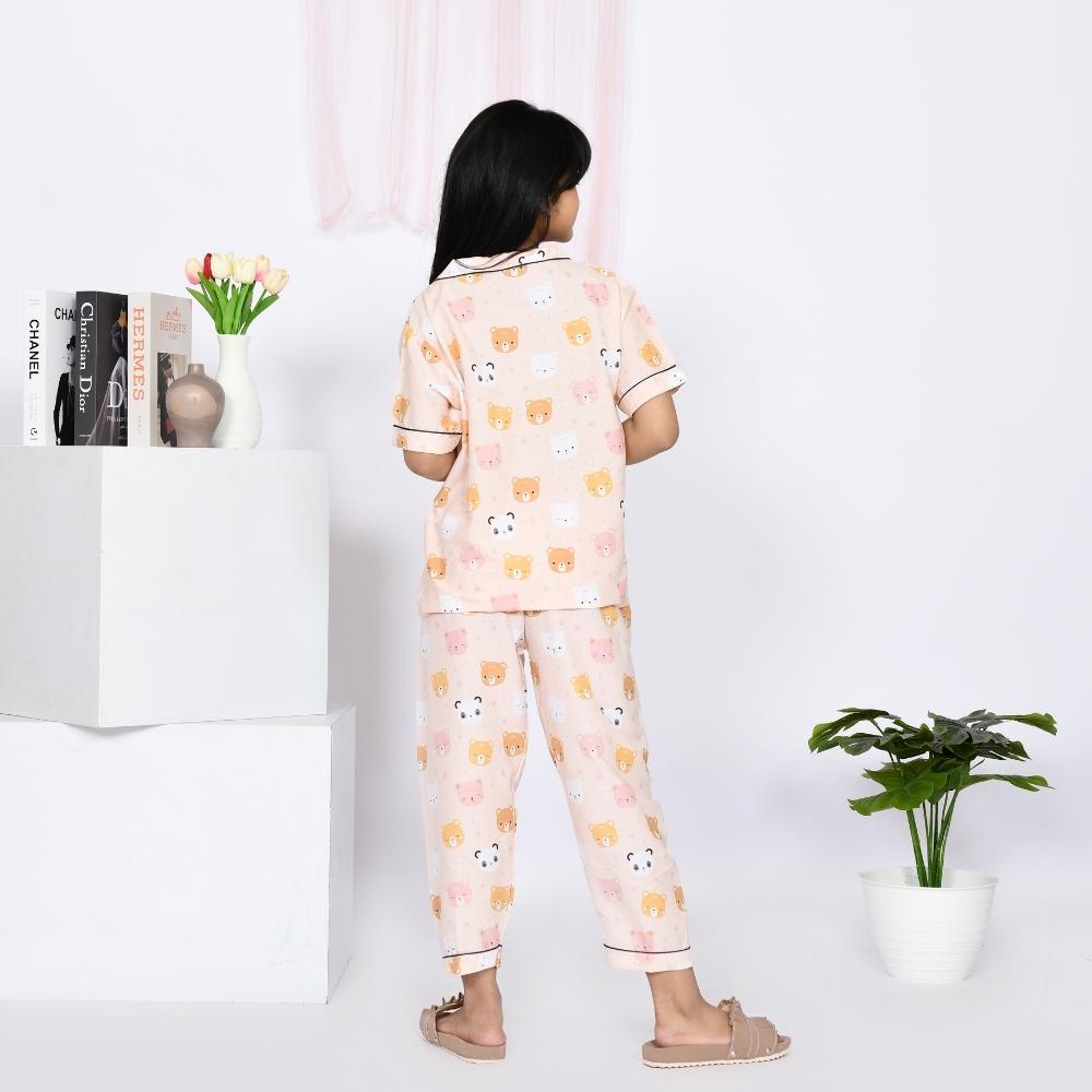 Nyenyak Piyama Anak Perempuan 8 - 10 Tahun / Setelan Baju Tidur Katun