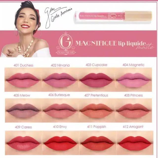 MADAM GIE MAGNIFIQUE LIP LIQUID CREAM MATTE LIPSTICK ORIGINAL