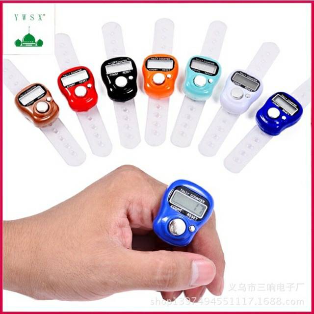 Tasbih digital import mini finger penghitung dzikir jam jari waktu angka