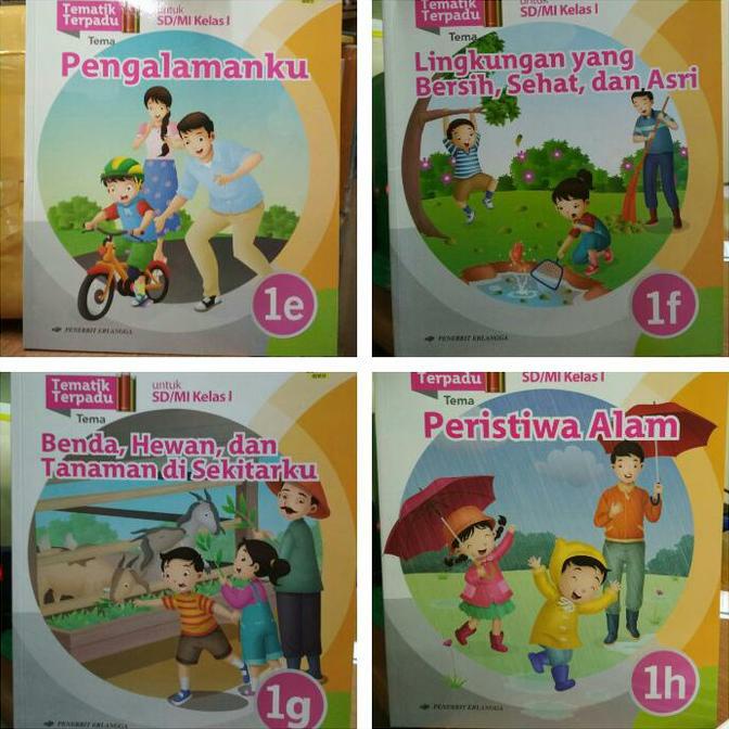 

PAKET Buku Sd Tematik Terpadu Kelas 1 E F G H Erlangga Star Seller Termurah