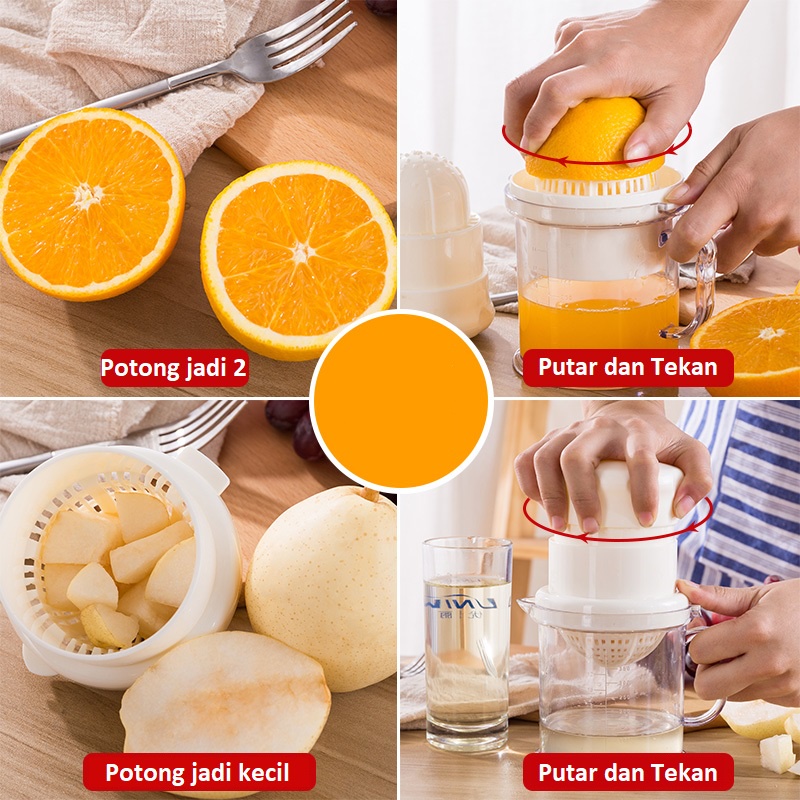 Gelas Perasan Jeruk Manual /  Alat Pemeras Buah / Juicer