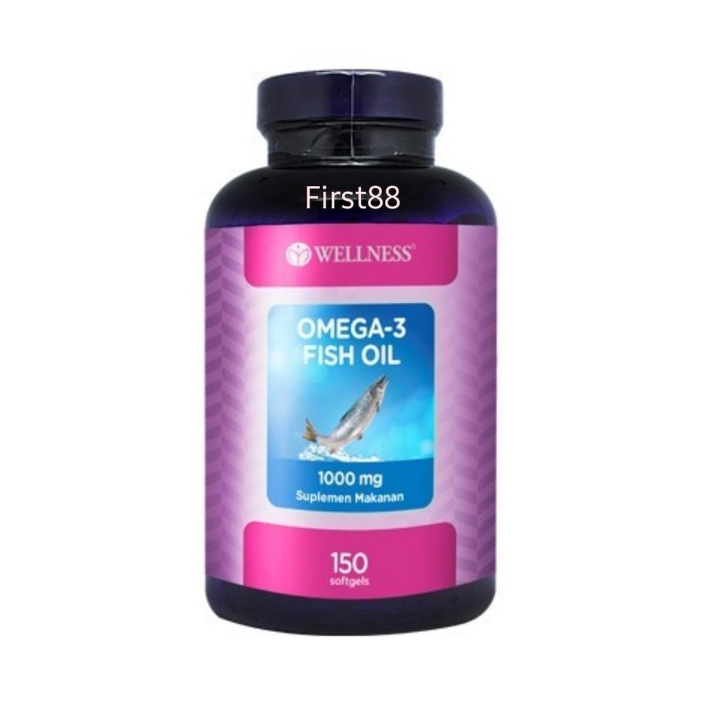 Wellness Omega3 Fish Oil 1000mg / Omega 3 1000 MG 150 Sofgels