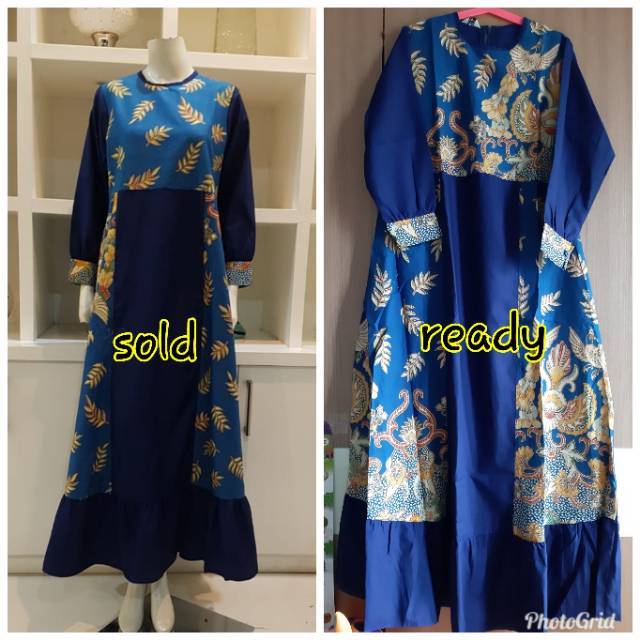 SALE Gamis batik kombinasi toyobo by edness kayla