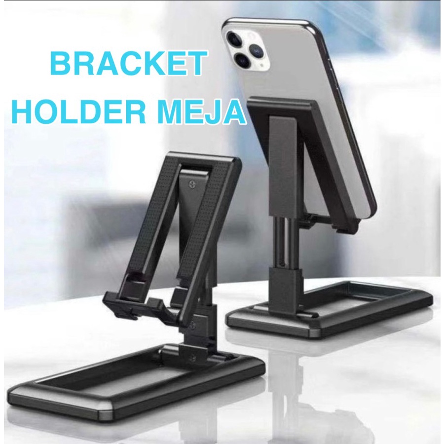 Transformer Holder Hp Folding Stand Folding Sten Tatakan Hp Di Meja - Putih