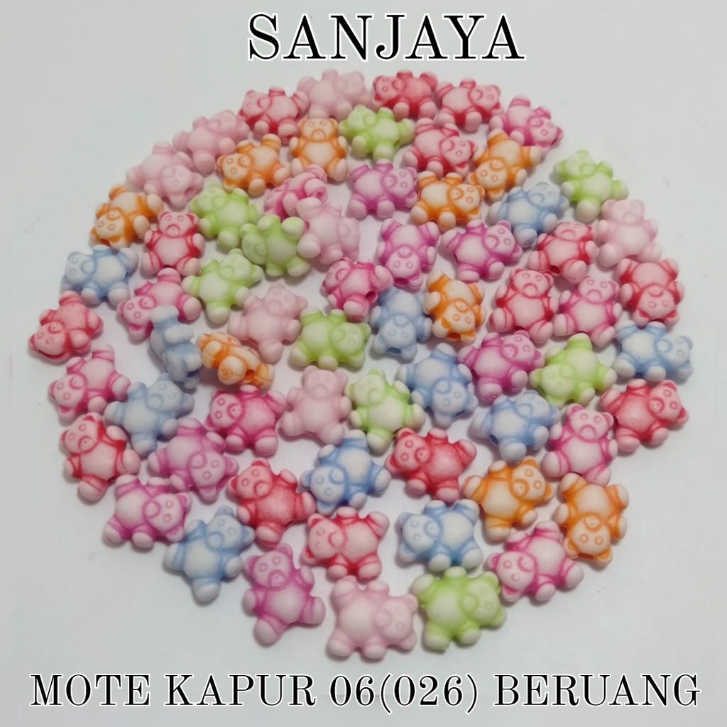 MANIK KAPUR / MANIK BABY / MANIK BONEKA / MANIK KAPUR BENTUK BERUANG / MOTE KAPUR 06(026) BERUANG