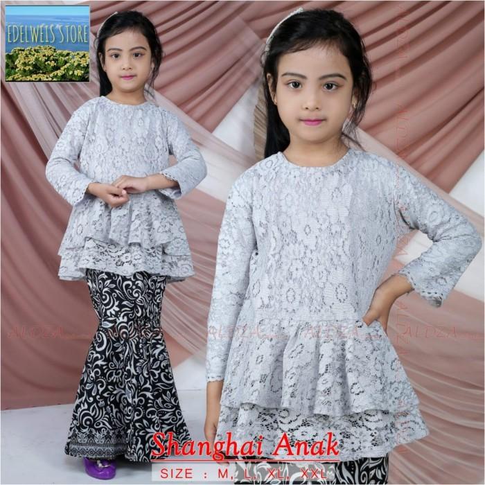 Kebaya Setelan Kebaya Anak Sanghai Modern Remaja Style Modis Cantik Brokat