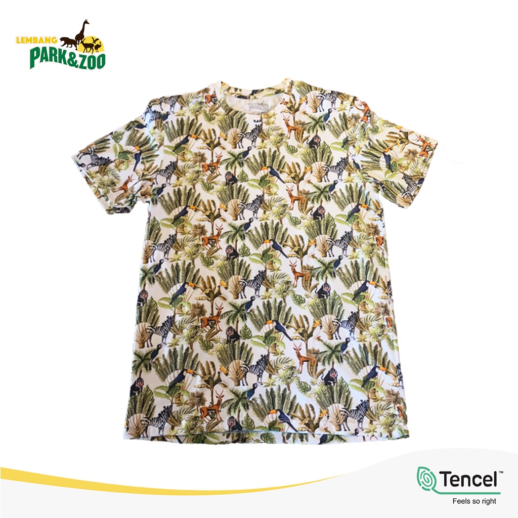 Lembang Park &amp; Zoo - T Shirt Fullprint Dewasa Unisex  motif Bird Zebra