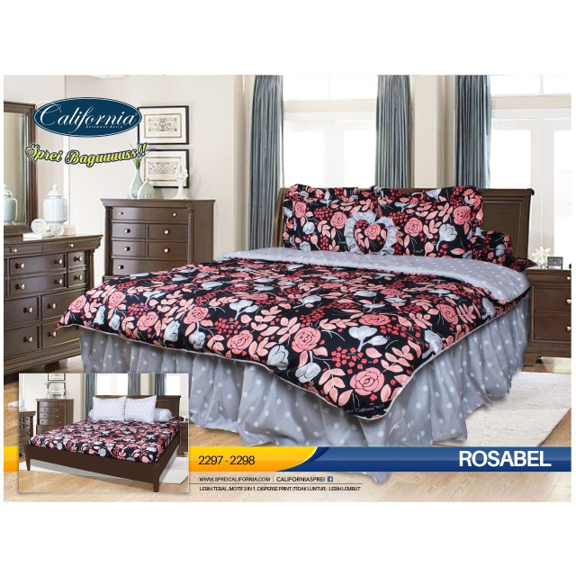 Bed Cover Set California King 180x200 No 1 Rosabel Bedcover Badcover Shopee Indonesia