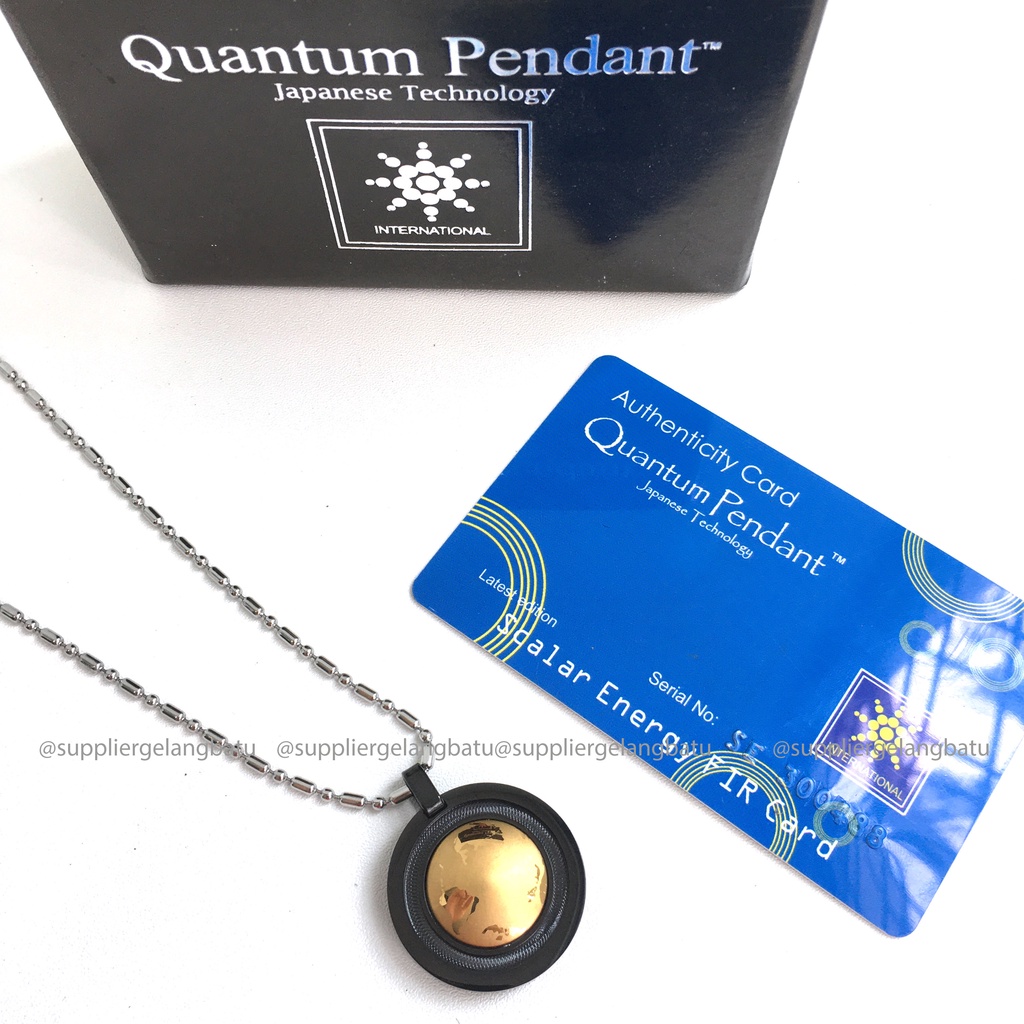 KALUNG KESEHATAN quantum Pendant GLOBE GOLD TITANIUM bersertifikat