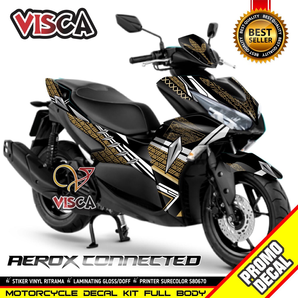 Jual Decal Aerox Connected Full Body Decal All New Aerox Striping Aerox New Stiker