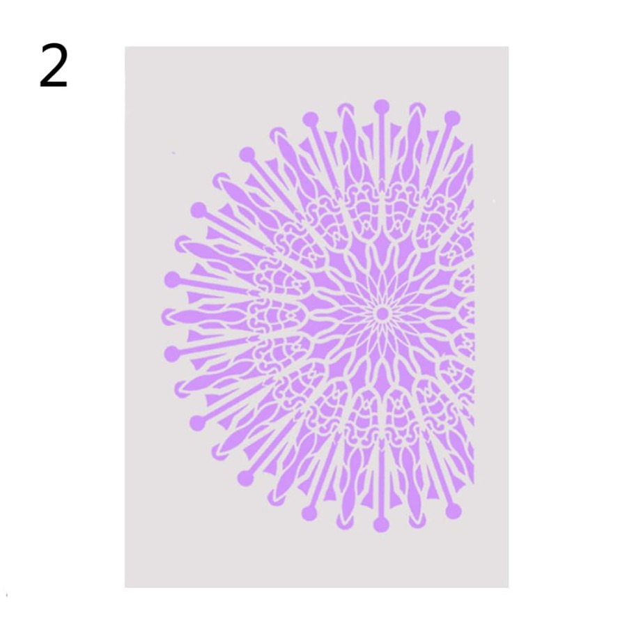 Plastic Stencil - U-Shape Mandala Pattern (29,5x21,0cm)