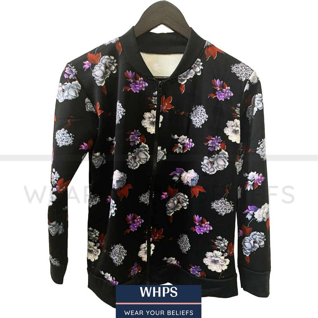 JAKET WANITA BOMBER FLOWER