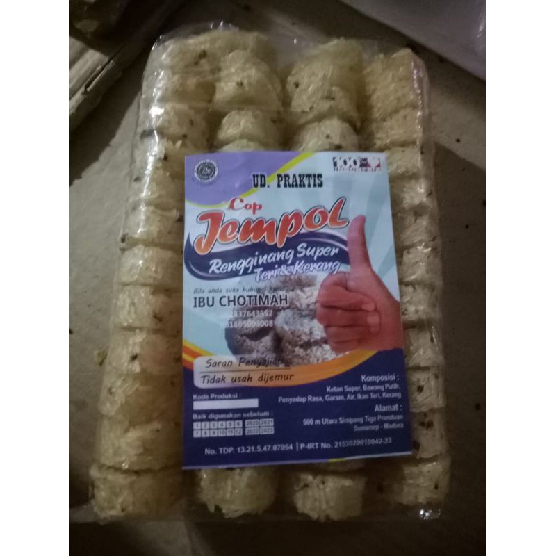 

Rengginang Jempol Lorjuk dan kerang + bumbu yang melimpah