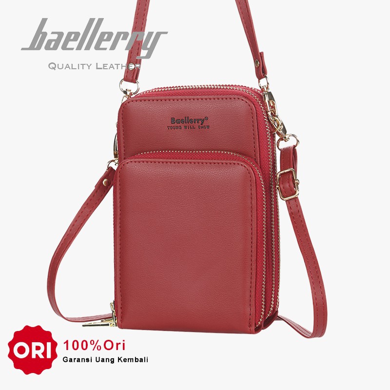 BAELLERRY N5522 Tas Selempang Wanita Dompet Panjang Wanita Dompet Handphone Sling Bag WATCHKITE WKOS