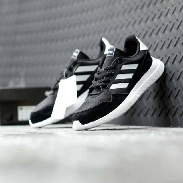 SEPATU SNEAKERS PRIA | ADIDAS ARCHIVO BLACK WHITE | ORIGINAL | KETS CASUAL MURAH