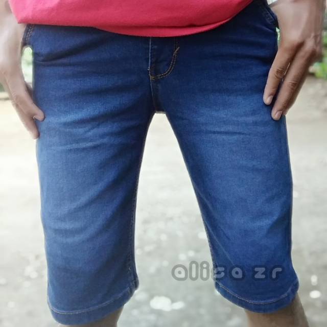 Ready Celana jeans Stretch bahan melar celana pendek pria