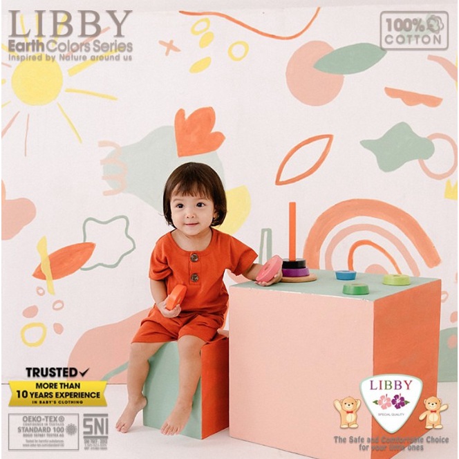 Libby Baby - Earth Series Setelan Oblong Pendek + Celana Pendek