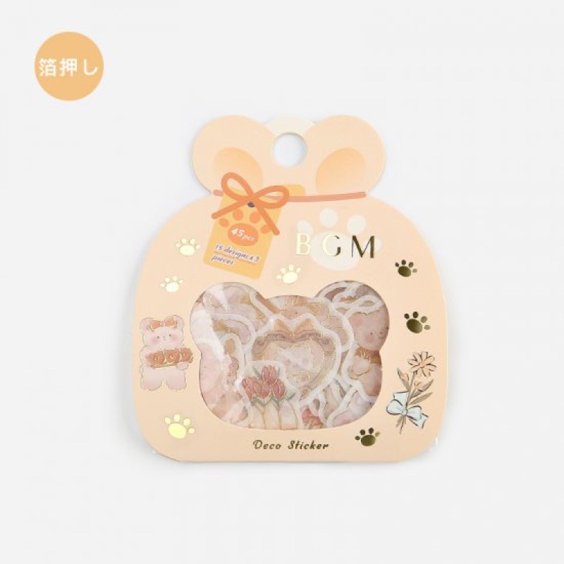 

Flake Seal Sticker BGM Animals Teddy Bear